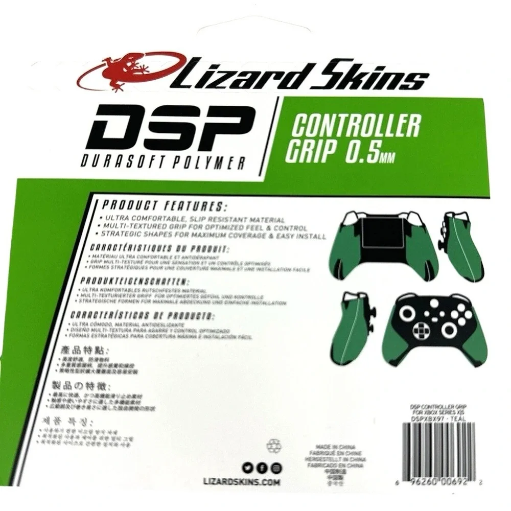 2 Pack Lizard Skins DSP Controller Grip 0.5mm Teal‎ for Xbox Series X|S